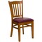 Emma and Oliver Vertical Slat Back Wooden Restaurant Dining Chair